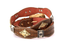 Load image into Gallery viewer, Concho Belt- #8002A-E Concho with Blue Stone