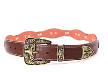 Load image into Gallery viewer, Concho Belt- #8002A-E Concho with Blue Stone