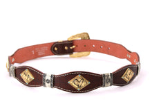 Load image into Gallery viewer, Concho Belt- #8002A-E Concho with Blue Stone