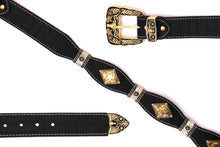 Load image into Gallery viewer, Concho Belt- #8002A-E Concho with Blue Stone