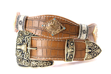 Load image into Gallery viewer, Concho Belt- #8002A-E Concho with Blue Stone