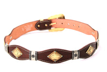 Load image into Gallery viewer, Concho Belt- #8002A-E Concho with Blue Stone