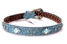 Load image into Gallery viewer, Kid Belt- #801&8012 Blue Pink Glisten Bling Flashy Rhombic Diamond
