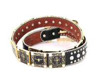 Load image into Gallery viewer, Rhinestone Belt - #802 Cross Black Rhinestone -1
