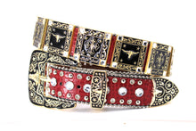 Load image into Gallery viewer, Rhinestone Belt - #802 Cross Black Rhinestone -1