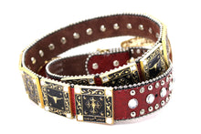 Load image into Gallery viewer, Rhinestone Belt - #802 Cross Black Rhinestone -1