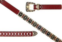Load image into Gallery viewer, Rhinestone Belt - #802 Cross Black Rhinestone -1