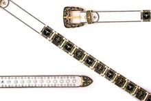 Load image into Gallery viewer, Rhinestone Belt - #802 Cross Black Rhinestone -1