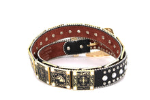 Load image into Gallery viewer, Rhinestone Belt - #802 Cross Black Rhinestone -1