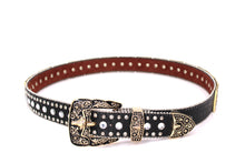 Load image into Gallery viewer, Rhinestone Belt - #802 Cross Black Rhinestone -1