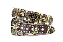 Load image into Gallery viewer, Rhinestone Belt - #802 Cross Black Rhinestone -1