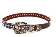 Load image into Gallery viewer, Rhinestone Belt - #802 Cross Black Rhinestone -1