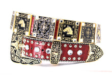 Load image into Gallery viewer, Rhinestone Belt - #802 Cross Black Rhinestone -1