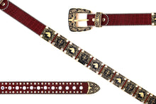 Load image into Gallery viewer, Rhinestone Belt - #802 Cross Black Rhinestone -1
