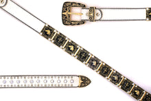 Load image into Gallery viewer, Rhinestone Belt - #802 Cross Black Rhinestone -1
