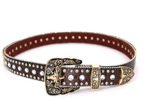 Load image into Gallery viewer, Rhinestone Belt - #802 Cross Black Rhinestone -1