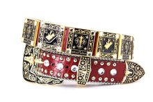 Load image into Gallery viewer, Rhinestone Belt - #802 Cross Black Rhinestone -1