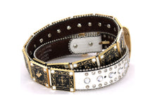 Load image into Gallery viewer, Rhinestone Belt - #802 Cross Black Rhinestone -1