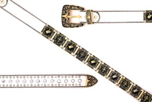 Load image into Gallery viewer, Rhinestone Belt - #802 Cross Black Rhinestone -1