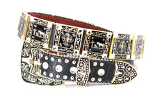 Load image into Gallery viewer, Rhinestone Belt - #802 Cross Black Rhinestone -1