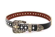 Load image into Gallery viewer, Rhinestone Belt - #802 Cross Black Rhinestone -1