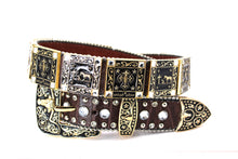 Load image into Gallery viewer, Rhinestone Belt - #802 Cross Black Rhinestone -1