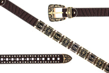 Load image into Gallery viewer, Rhinestone Belt - #802 Cross Black Rhinestone -1