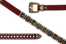 Load image into Gallery viewer, Rhinestone Belt - #802 Cross Black Rhinestone -1