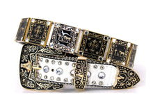 Load image into Gallery viewer, Rhinestone Belt - #802 Cross Black Rhinestone -1