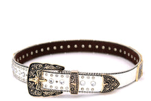Load image into Gallery viewer, Rhinestone Belt - #802 Cross Black Rhinestone -1