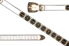 Load image into Gallery viewer, Rhinestone Belt - #802 Cross Black Rhinestone -1
