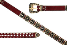 Load image into Gallery viewer, Rhinestone Belt - #802 Cross Black Rhinestone -1