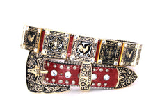 Load image into Gallery viewer, Rhinestone Belt - #802 Cross Black Rhinestone -1
