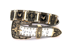Load image into Gallery viewer, Rhinestone Belt - #802 Cross Black Rhinestone -1