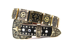 Load image into Gallery viewer, Rhinestone Belt - #802 Cross Black Rhinestone -1