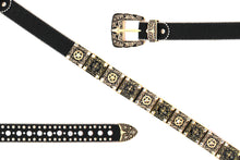 Load image into Gallery viewer, Rhinestone Belt - #802 Cross Black Rhinestone -1