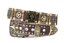 Cargar imagen en el visor de la galería, Rhinestone Belt - #802 Cross Black Rhinestone -2