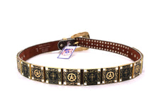 Cargar imagen en el visor de la galería, Rhinestone Belt - #802 Cross Black Rhinestone -2