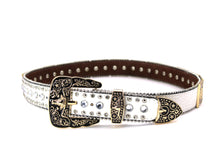 Cargar imagen en el visor de la galería, Rhinestone Belt - #802 Cross Black Rhinestone -2