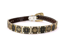 Cargar imagen en el visor de la galería, Rhinestone Belt - #802 Cross Black Rhinestone -2
