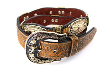 Load image into Gallery viewer, Concho Belt- #803 (Gold) Western Concho Decoration Belt