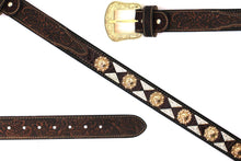 Load image into Gallery viewer, Concho Belt- #813A Gold Buckle Gold Berry