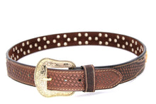 Load image into Gallery viewer, Concho Belt- #813A Gold Buckle Gold Berry