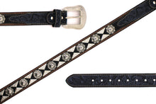 Cargar imagen en el visor de la galería, Concho Belt- #815A Silver Buckle Silver Berry