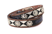 Cargar imagen en el visor de la galería, Concho Belt- #815A Silver Buckle Silver Berry