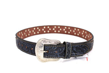 Cargar imagen en el visor de la galería, Concho Belt- #815A Silver Buckle Silver Berry