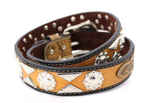 Cargar imagen en el visor de la galería, Concho Belt- #815A Silver Buckle Silver Berry