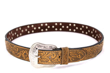 Cargar imagen en el visor de la galería, Concho Belt- #815A Silver Buckle Silver Berry