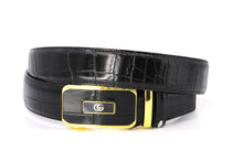 Cargar imagen en el visor de la galería, Plain Belt-  Genuine Cow Leather Belt Crocodile Pattern CG Cougar Alligator H Line Z #1