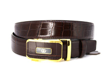 Cargar imagen en el visor de la galería, Plain Belt-  Genuine Cow Leather Belt Crocodile Pattern CG Cougar Alligator H Line Z #1